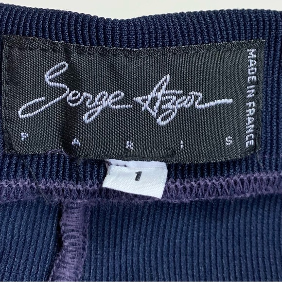 Vintage Serge Azar Navy Pants Paris France - Picture 4 of 15